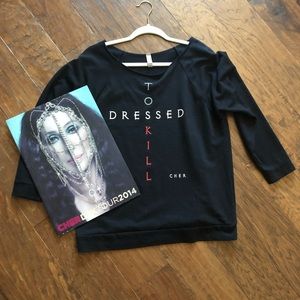 CHER DRESSED TO KILL CONCERT 3/24/2014 Program and SWEAT-SHIRT XL